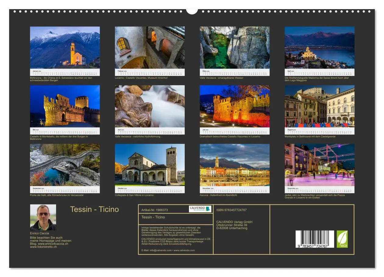 Bild: 9783457724767 | Tessin - Ticino (hochwertiger Premium Wandkalender 2026 DIN A2...