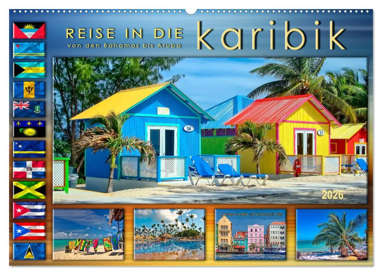 Cover: 9783457894767 | Reise in die Karibik - von den Bahamas bis Aruba (Wandkalender 2026...