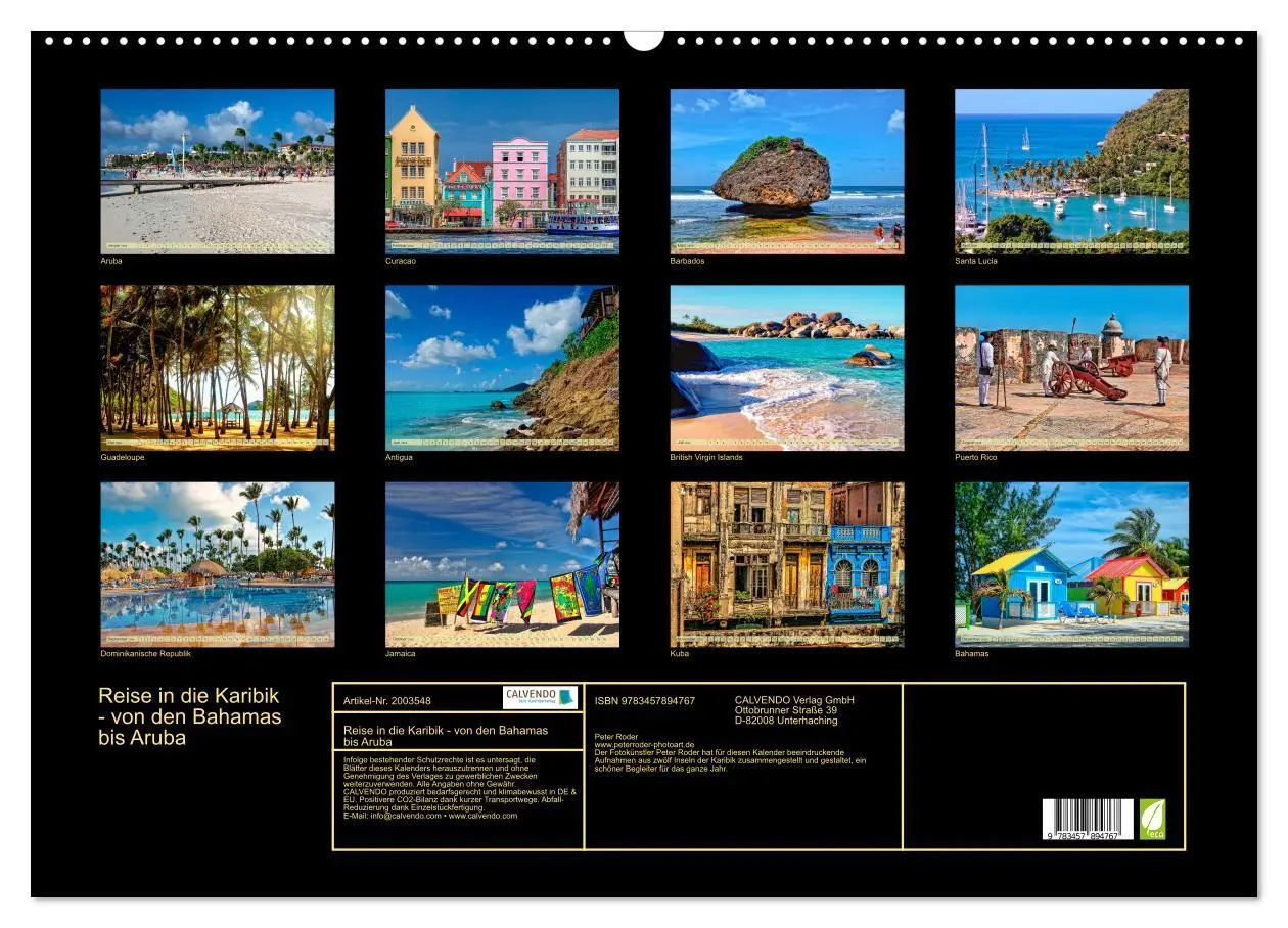 Bild: 9783457894767 | Reise in die Karibik - von den Bahamas bis Aruba (Wandkalender 2026...