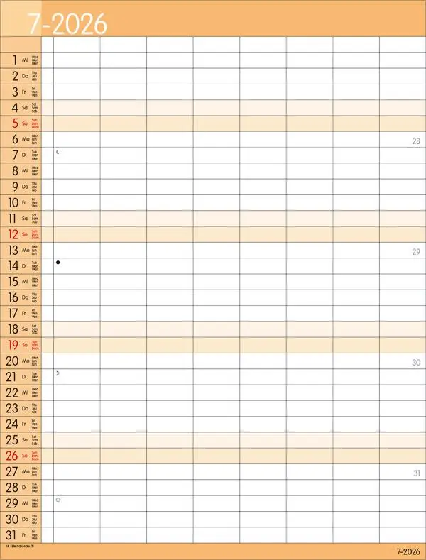 Bild: 9783731884767 | XXL Family Timer 8 2026 | Verlag Korsch | Kalender | 14 S. | Deutsch
