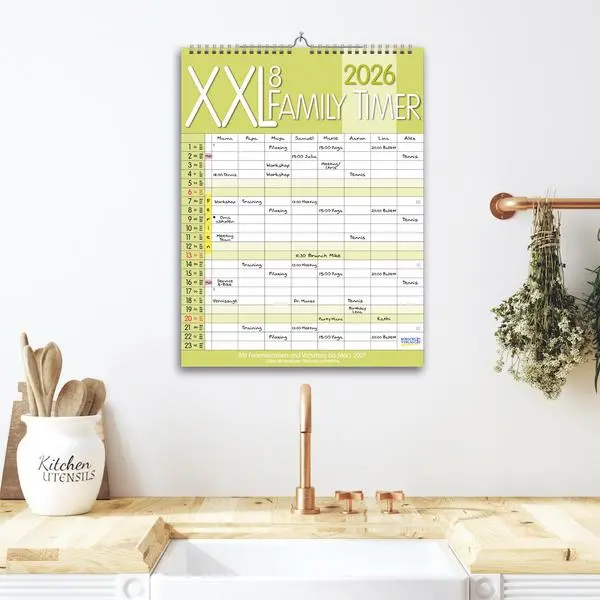 Bild: 9783731884767 | XXL Family Timer 8 2026 | Verlag Korsch | Kalender | 14 S. | Deutsch