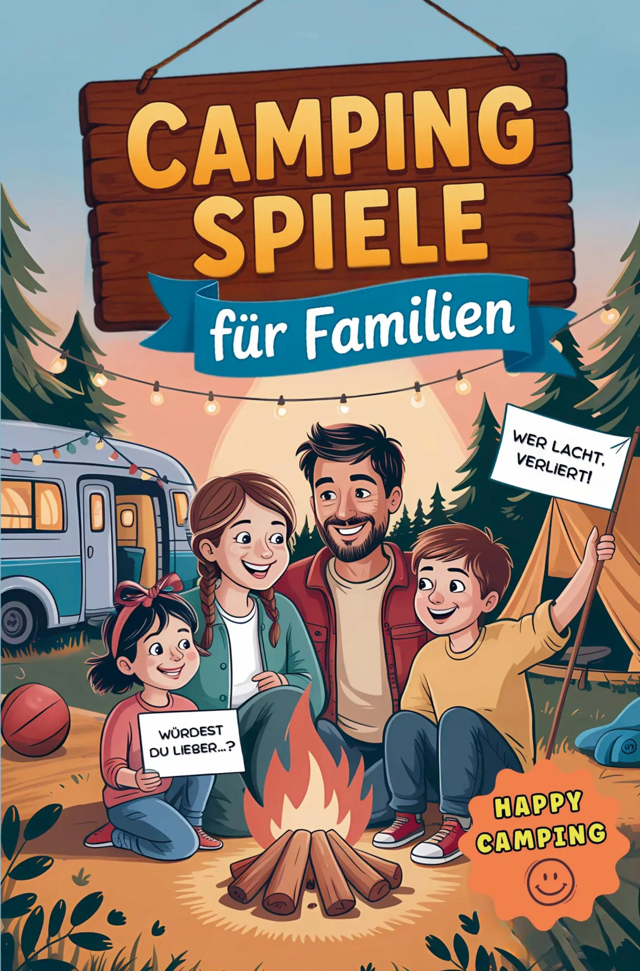Cover: 9789403804767 | Camping Spiele für Familien - 65 Spiele für drinnen &amp; draußen | Weiden