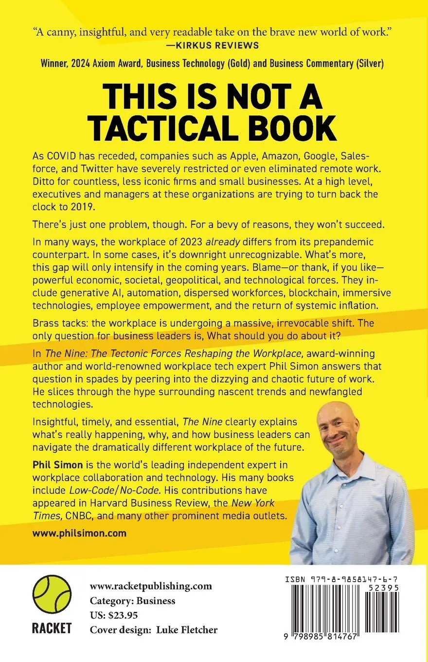 Rückseite: 9798985814767 | The Nine | The Tectonic Forces Reshaping the Workplace | Phil Simon