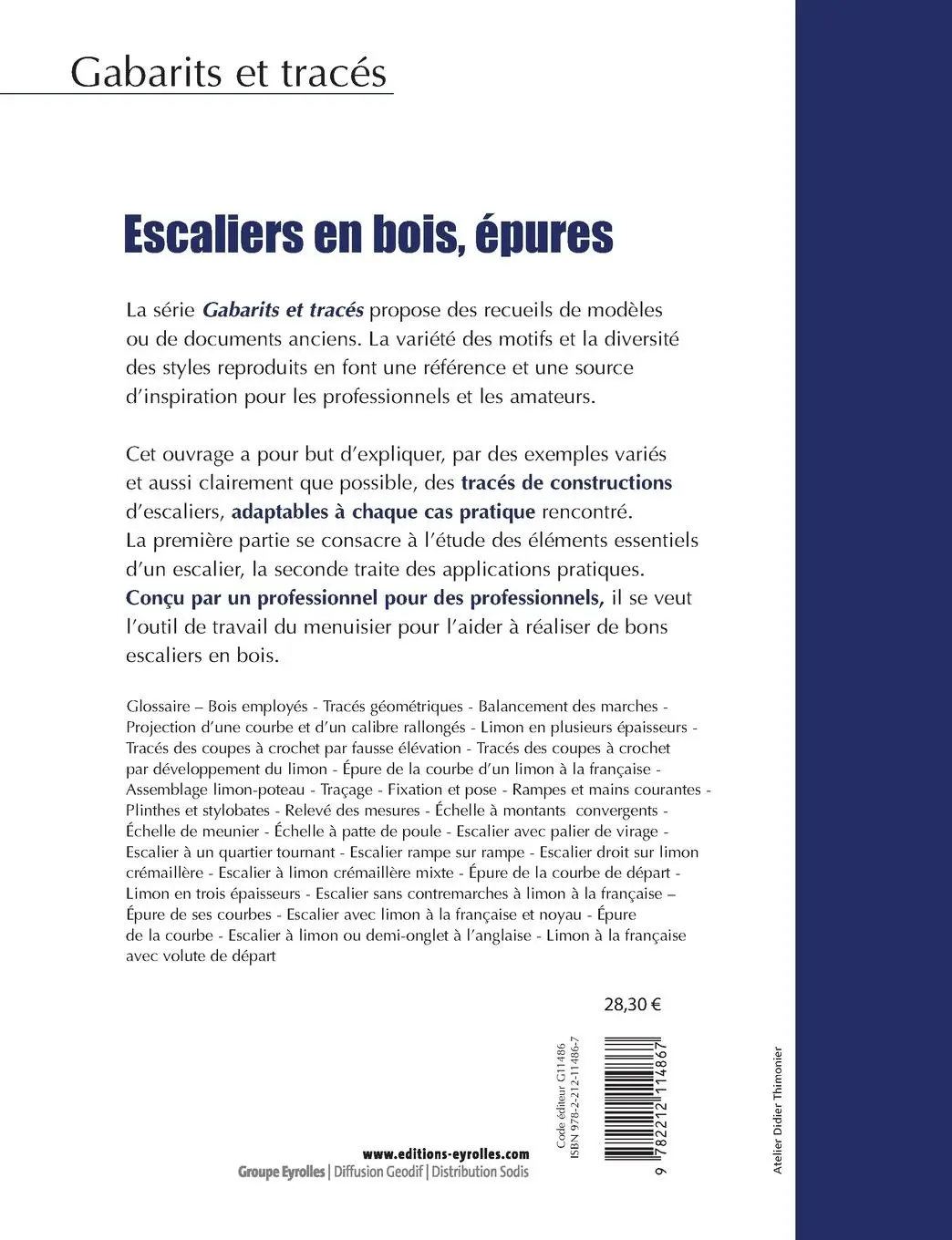 Rückseite: 9782212114867 | Escaliers en bois: Epures | Robert Roy | Taschenbuch | Französisch