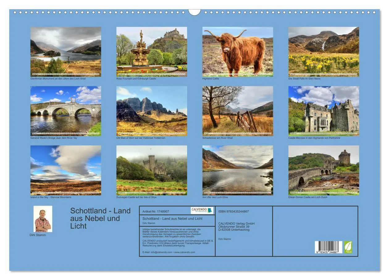Bild: 9783435244867 | Schottland - Land aus Nebel und Licht (Wandkalender 2025 DIN A2...