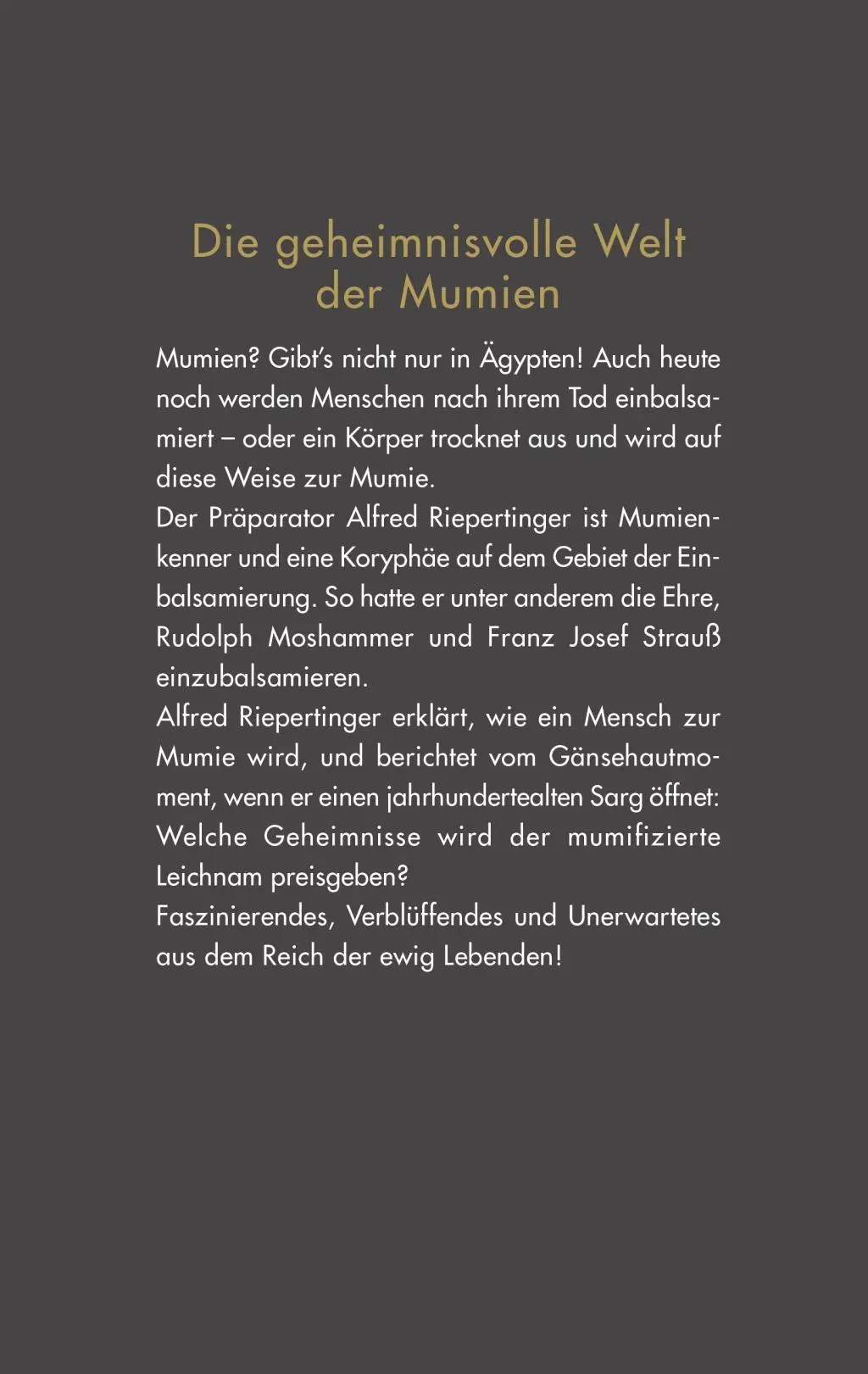 Bild: 9783453204867 | Mumien | Alfred Riepertinger (u. a.) | Buch | 224 S. | Deutsch | 2018