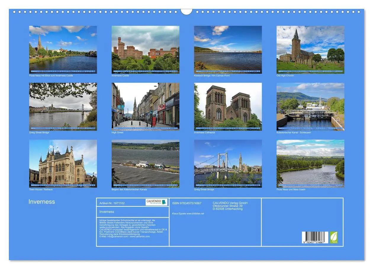 Bild: 9783457574867 | Inverness (Wandkalender 2026 DIN A2 quer), CALVENDO Monatskalender