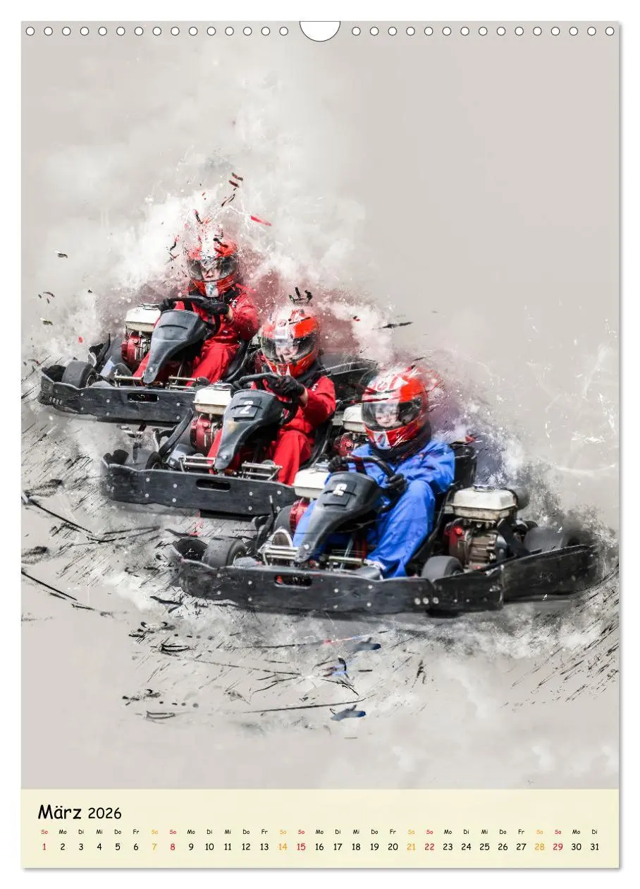 Bild: 9783516354867 | Gokart spektakulär (Wandkalender 2026 DIN A3 hoch), CALVENDO...