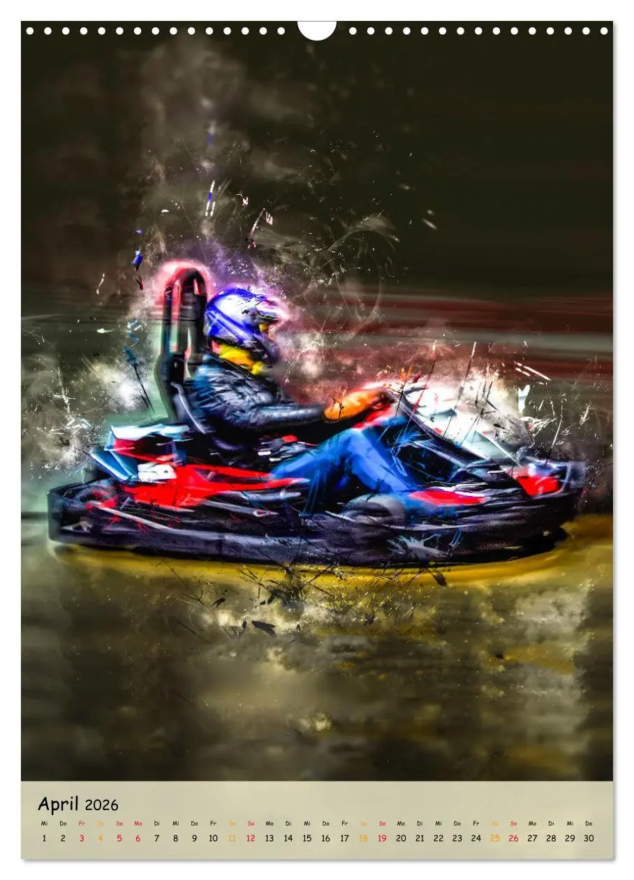 Bild: 9783516354867 | Gokart spektakulär (Wandkalender 2026 DIN A3 hoch), CALVENDO...