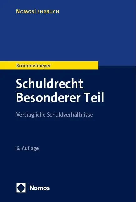 Cover: 9783756004867 | Schuldrecht Besonderer Teil | Vertragliche Schuldverhältnisse | Buch