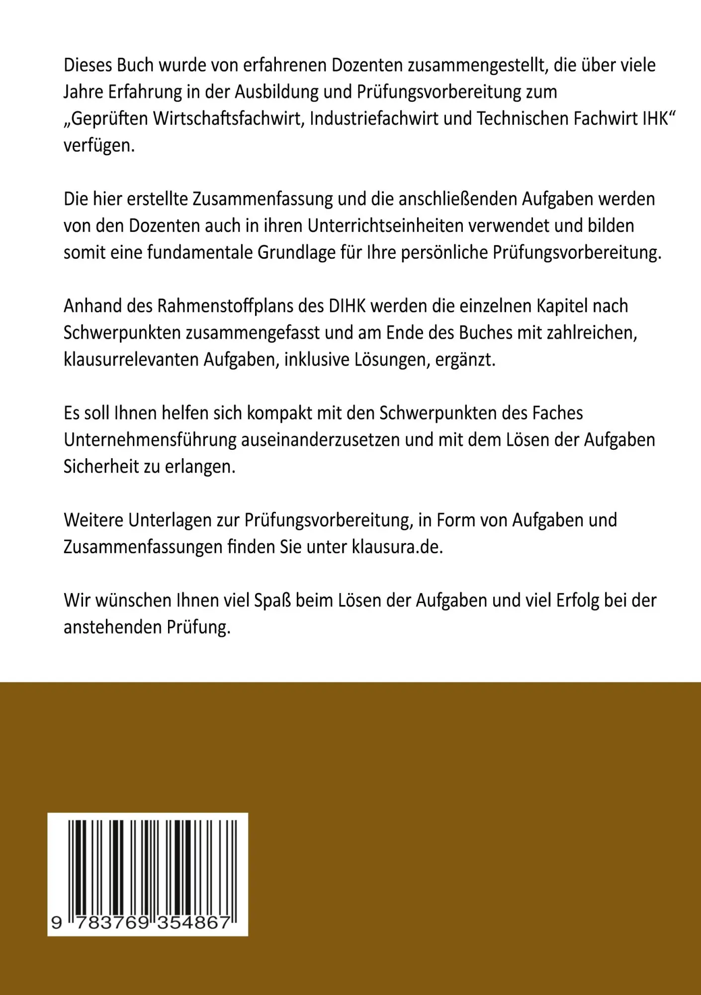 Rückseite: 9783769354867 | Fachwirt kompakt Unternehmensführung | Geprüfte Fachwirte IHK | Buch