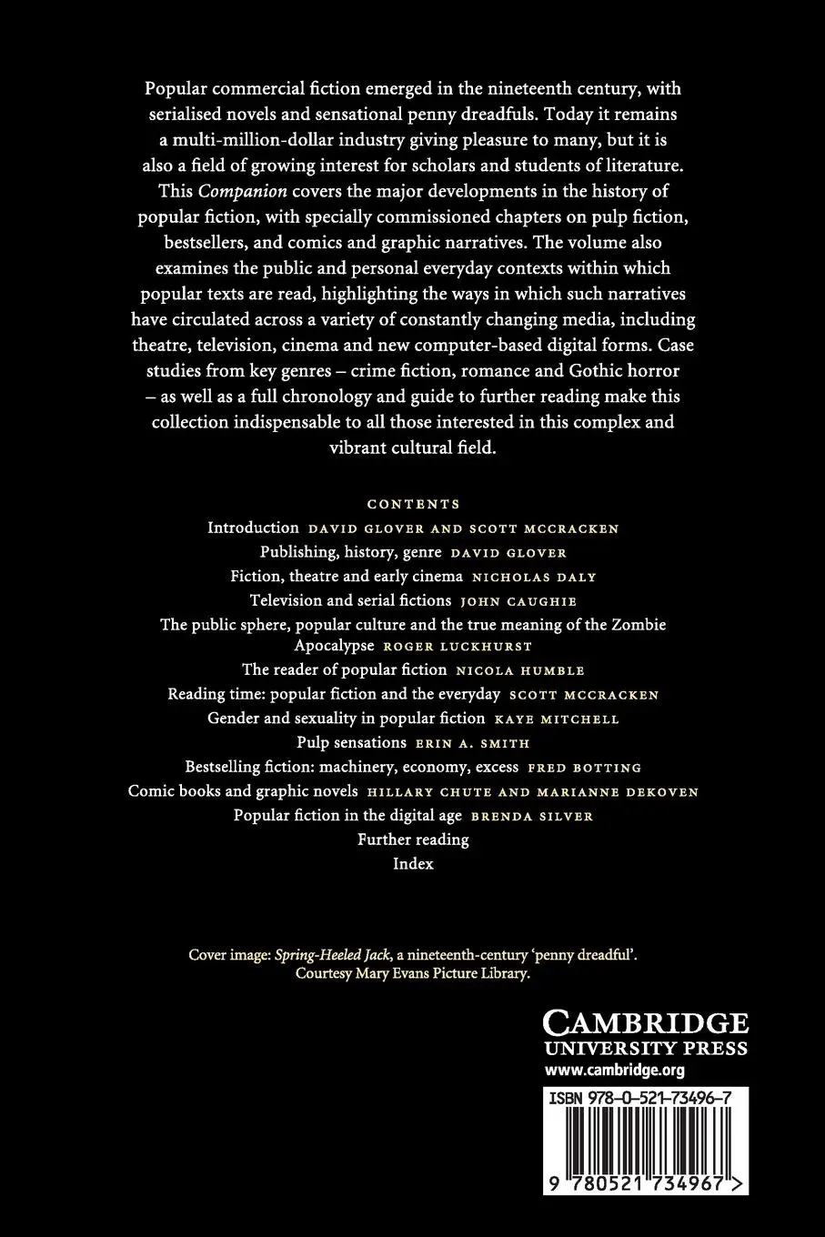 Rückseite: 9780521734967 | The Cambridge Companion to Popular Fiction | David Glover (u. a.)