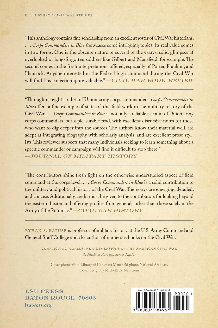 Rückseite: 9780807184967 | Corps Commanders in Blue | Union Major Generals in the Civil War