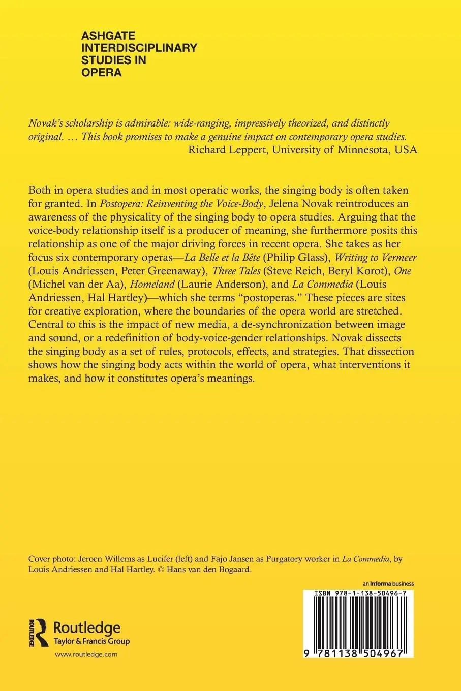 Rückseite: 9781138504967 | Postopera | Reinventing the Voice-Body | Jelena Novak | Taschenbuch