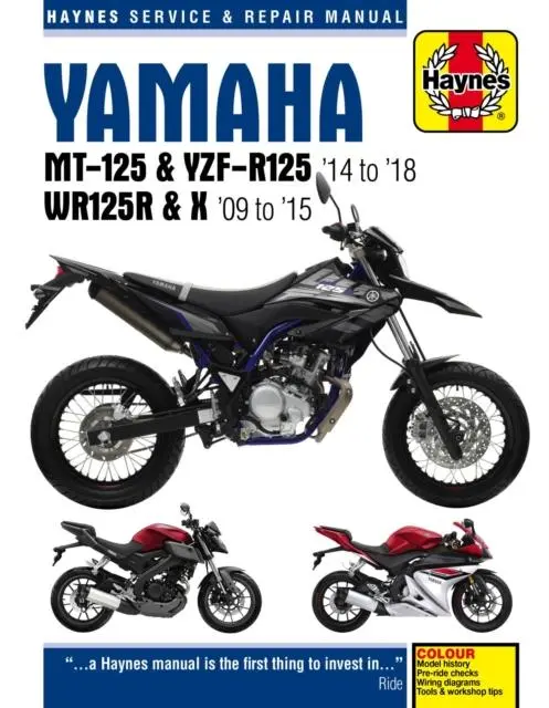 Cover: 9781785214967 | Yamaha MT-125 &amp; YZF-R125 (14-18), WR125R/X (09-15) | Haynes Publishing