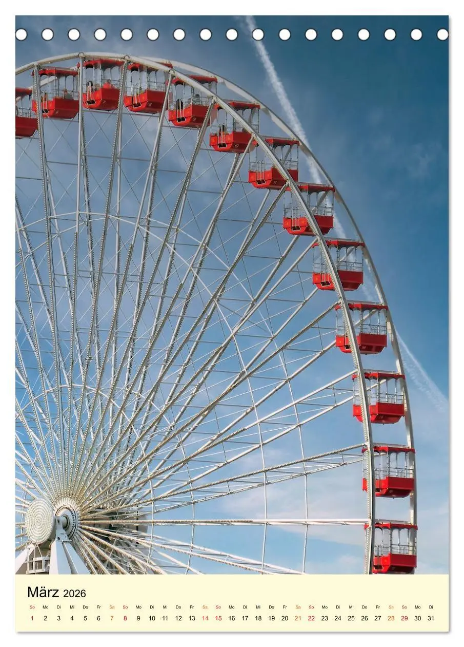 Bild: 9783516344967 | Riesenrad - hoch hinaus (Tischkalender 2026 DIN A5 hoch), CALVENDO...