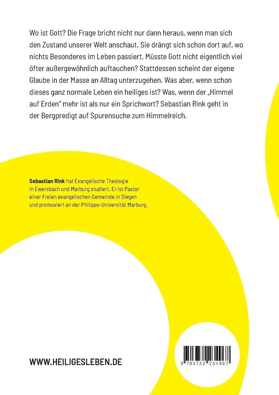 Rückseite: 9783732234967 | Heiliges Leben | Spurensuche zum Himmelreich | Sebastian Rink | Buch