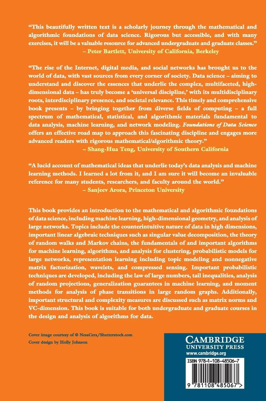 Rückseite: 9781108485067 | Foundations of Data Science | Avrim Blum (u. a.) | Buch | Gebunden