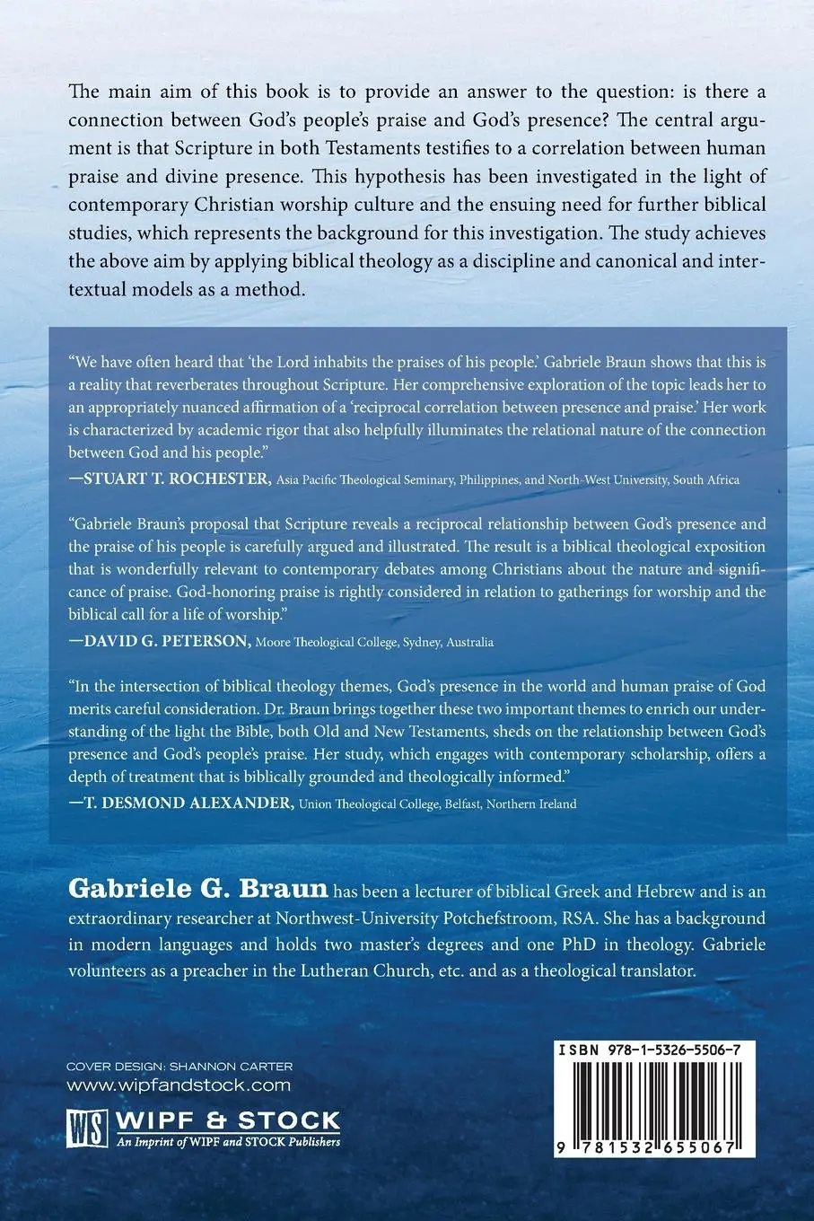 Rückseite: 9781532655067 | God's Praise and God's Presence | Gabriele G. Braun | Taschenbuch
