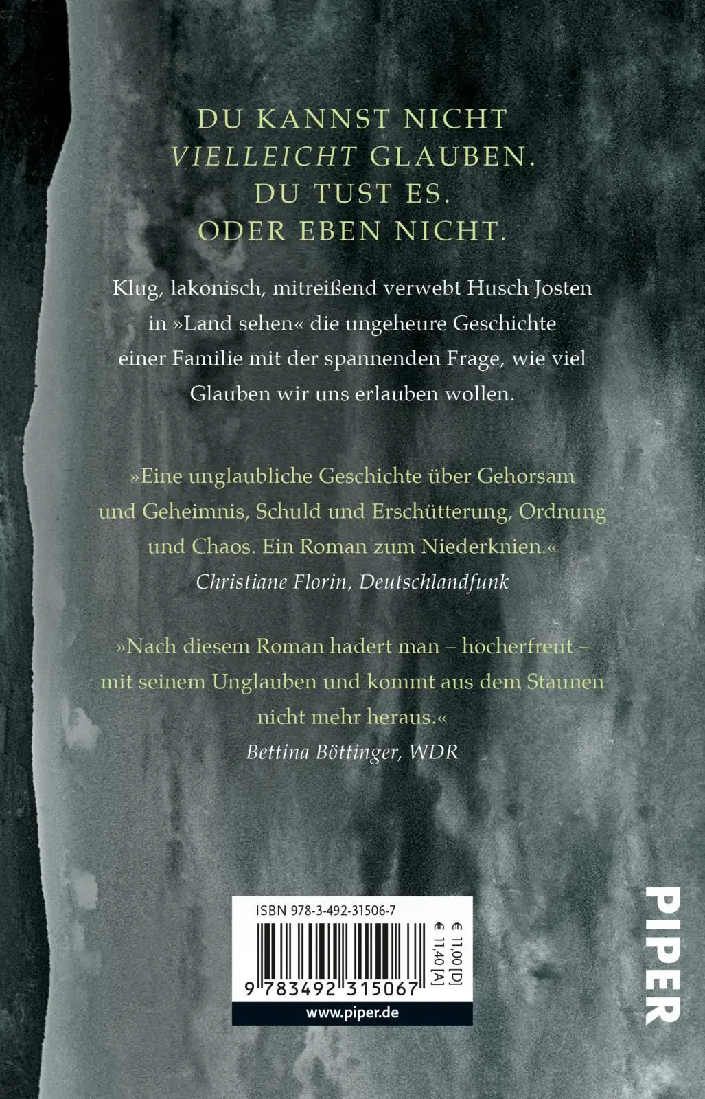 Rückseite: 9783492315067 | Land sehen | Roman | Husch Josten | Taschenbuch | 240 S. | Deutsch