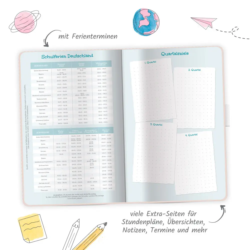 Bild: 9783988025067 | Trötsch Schülerkalender Specials mit Gummiband und Stifthalter Calm...