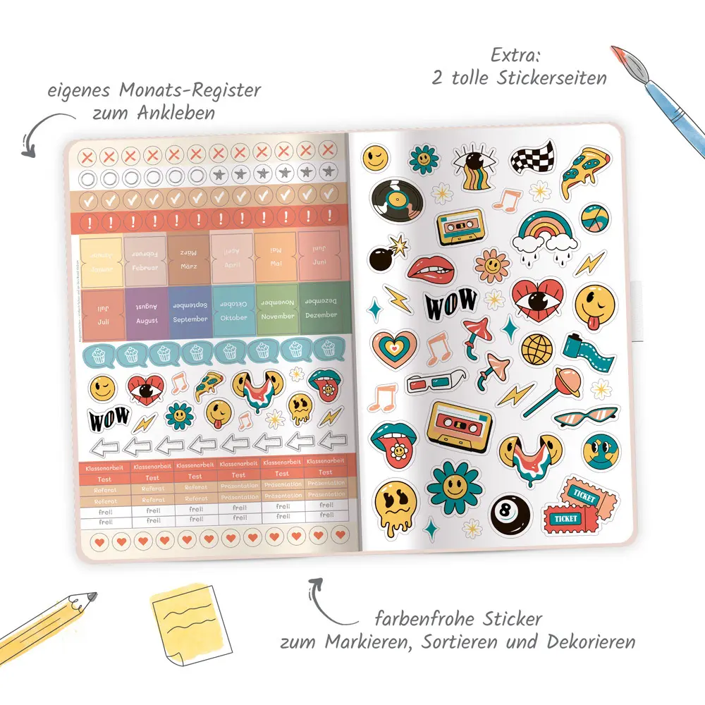 Bild: 9783988025067 | Trötsch Schülerkalender Specials mit Gummiband und Stifthalter Calm...
