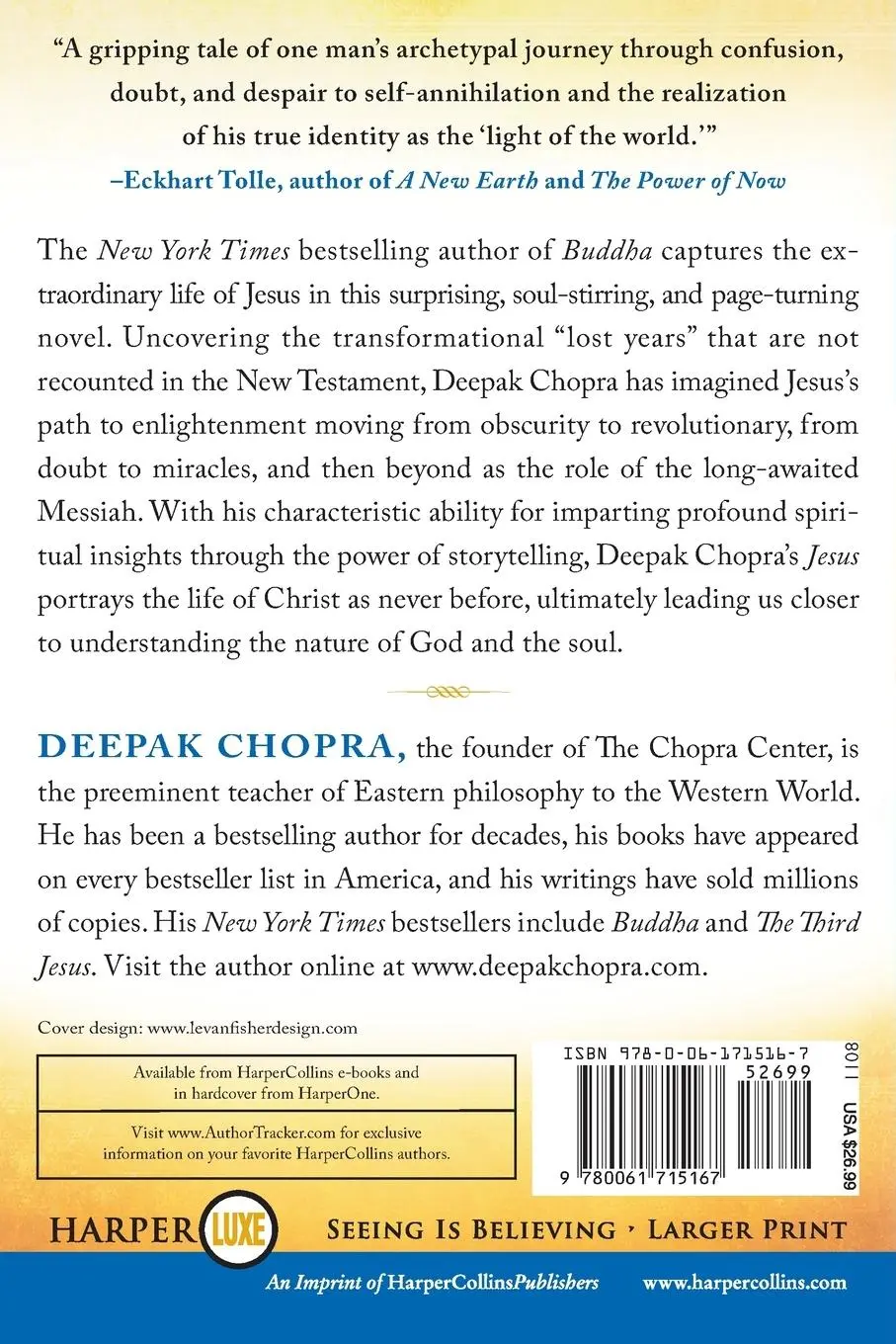 Rückseite: 9780061715167 | Jesus LP | Deepak Chopra | Taschenbuch | Kartoniert / Broschiert