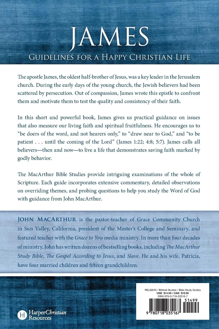 Rückseite: 9780718035167 | James | Guidelines for a Happy Christian Life | John F. Macarthur