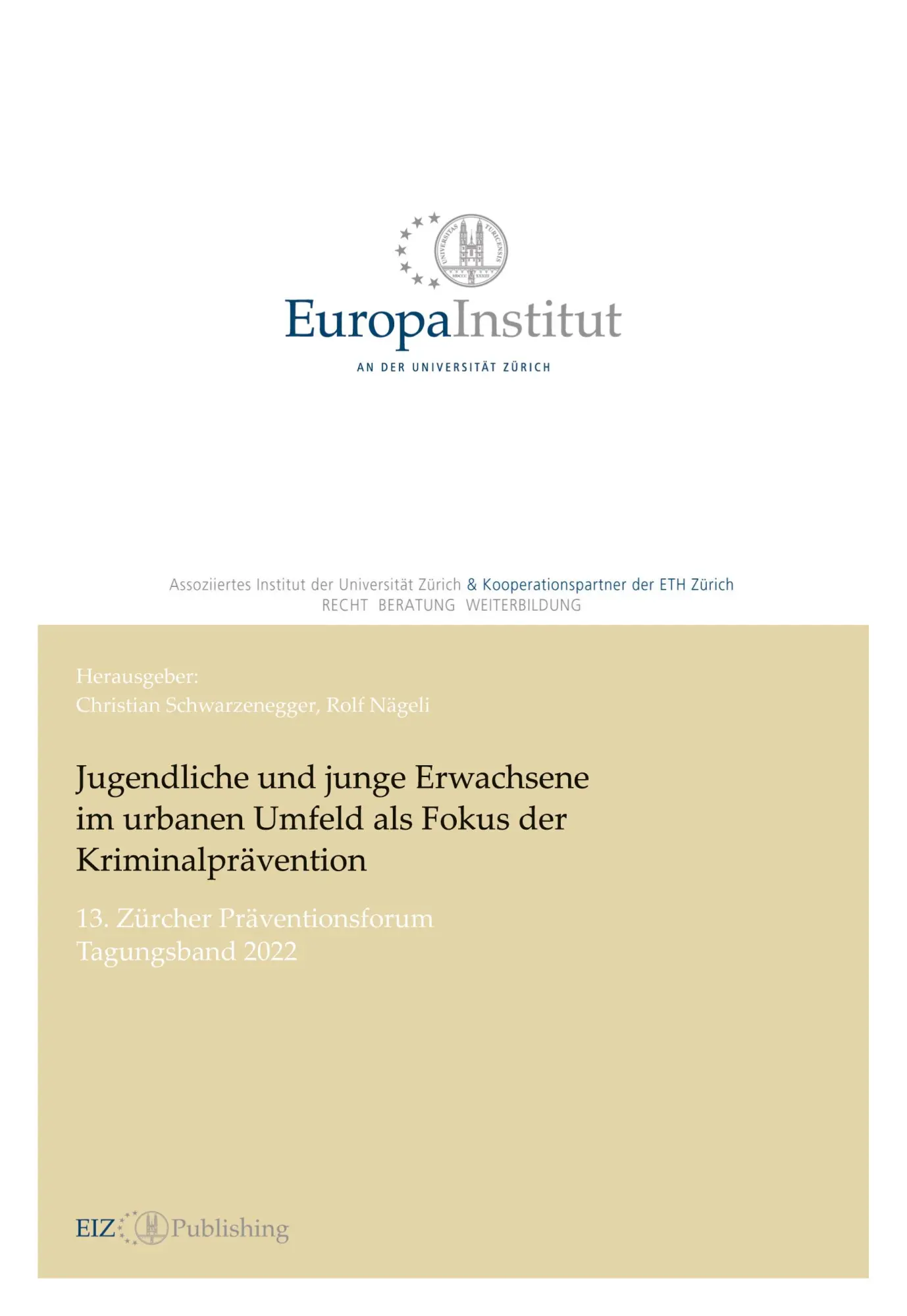 Cover: 9783038055167 | Jugendliche und junge Erwachsene im urbanen Umfeld als Fokus der...