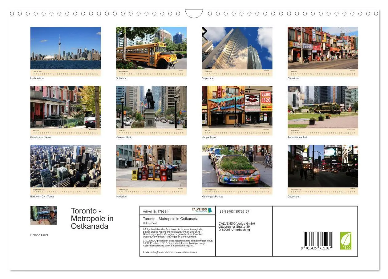 Bild: 9783435735167 | Toronto - Metropole in Ostkanada (Wandkalender 2025 DIN A3 quer),...