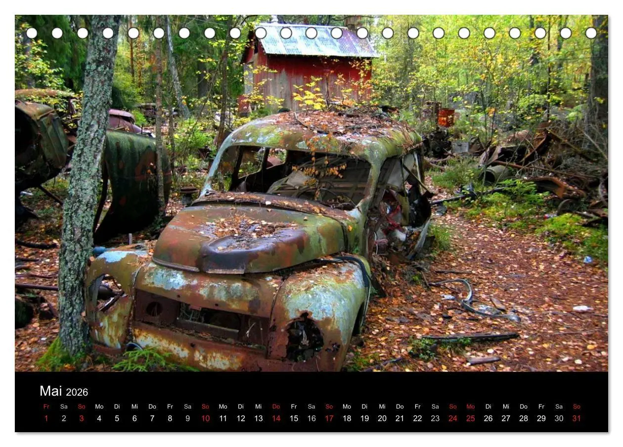 Bild: 9783516155167 | Schrottautos im Kyrkö Mosse (Tischkalender 2026 DIN A5 quer),...