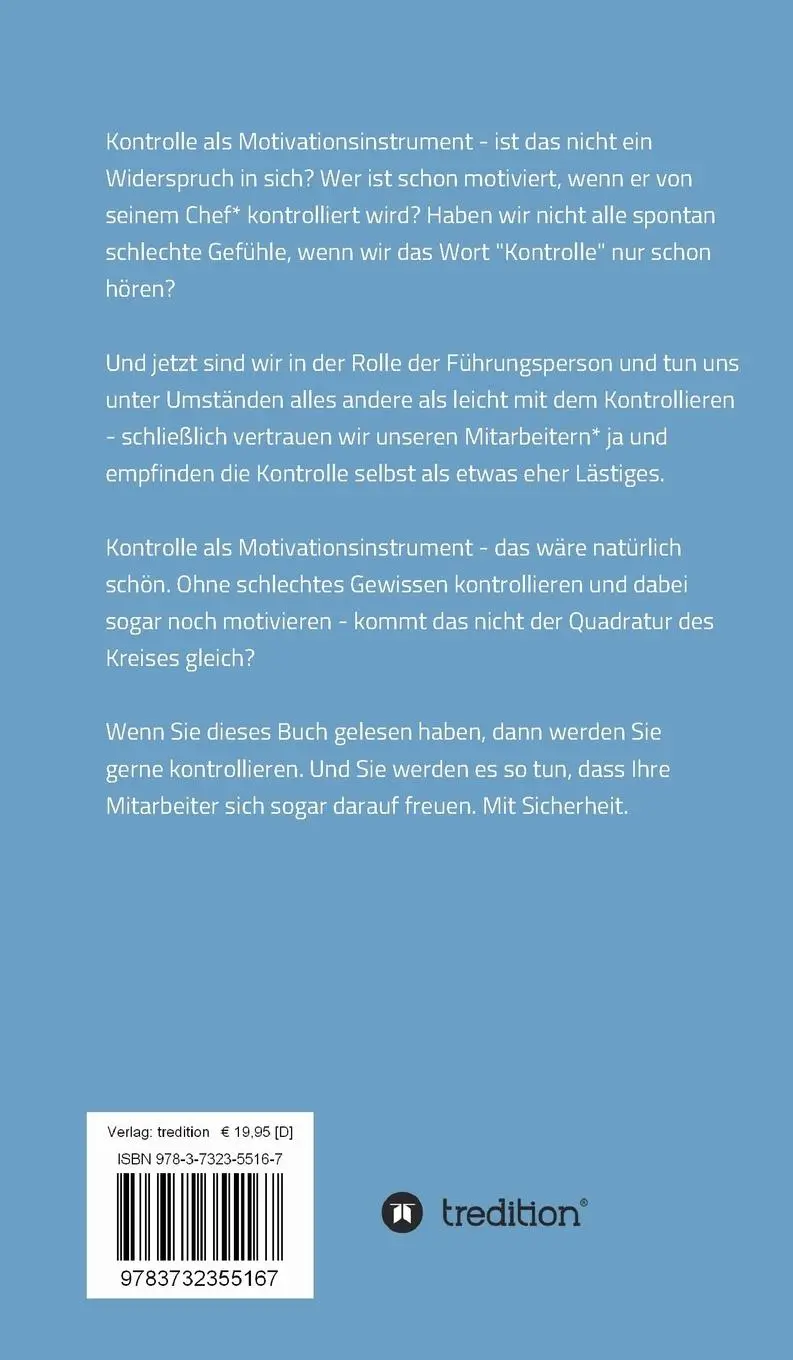 Rückseite: 9783732355167 | Kontrolle als Motivationsinstrument | Mit Sicherheit besser führen