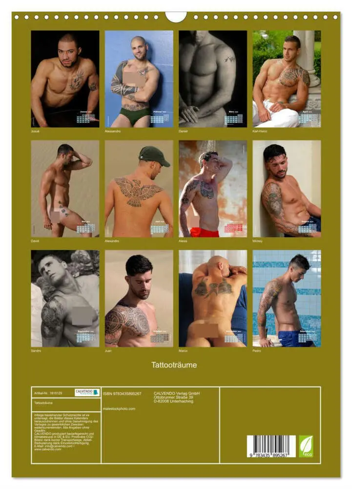 Bild: 9783435895267 | Tattooträume (Wandkalender 2025 DIN A3 hoch), CALVENDO Monatskalender