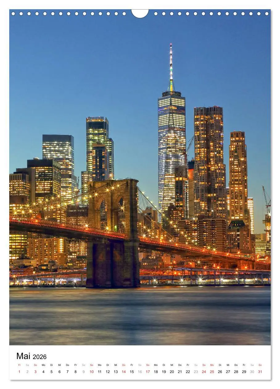 Bild: 9783516385267 | New Yorks architektonische Highlights (Wandkalender 2026 DIN A3...
