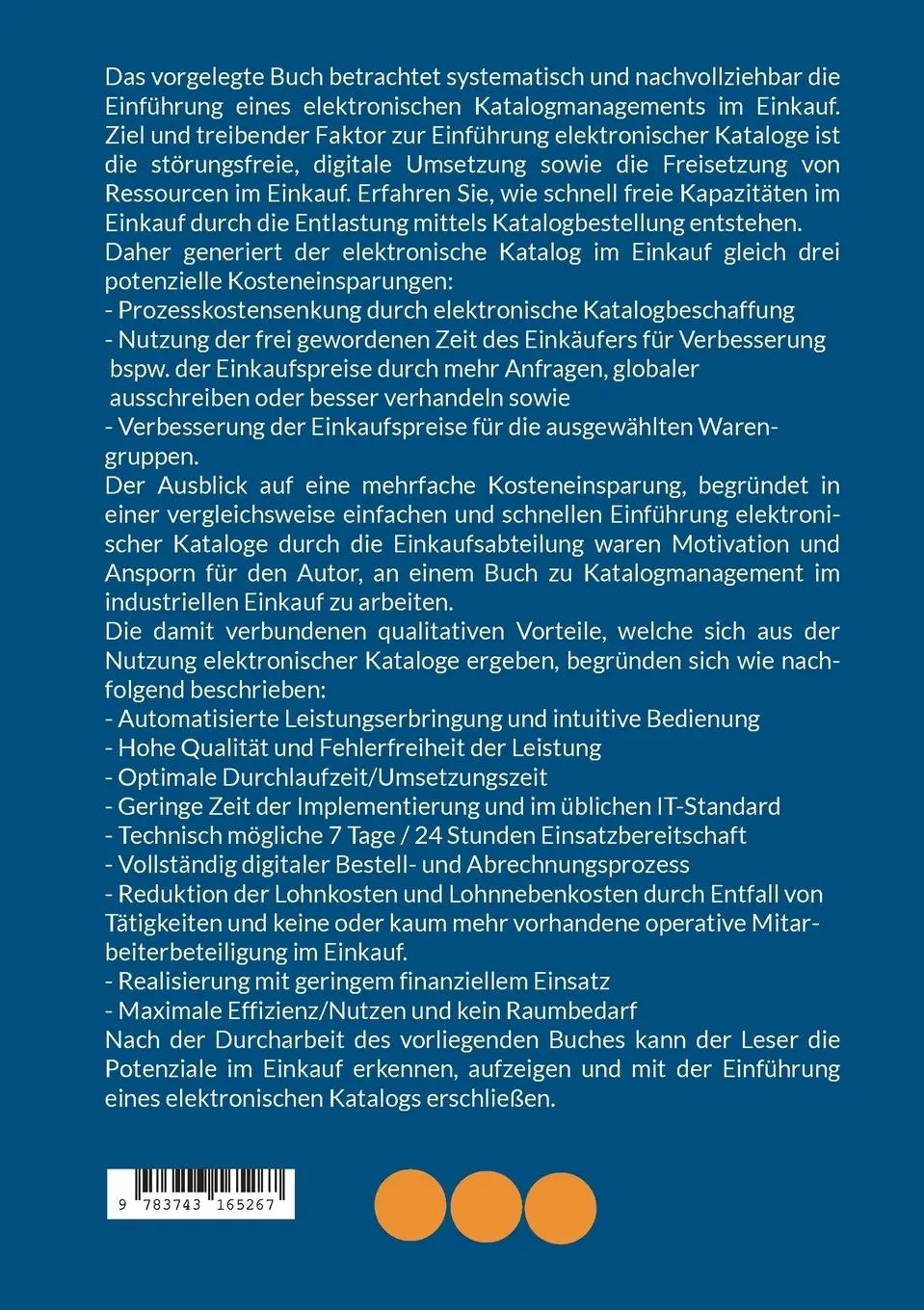Rückseite: 9783743165267 | Katalogmanagement im industriellen Einkauf einführen | Lutz Schwalbach