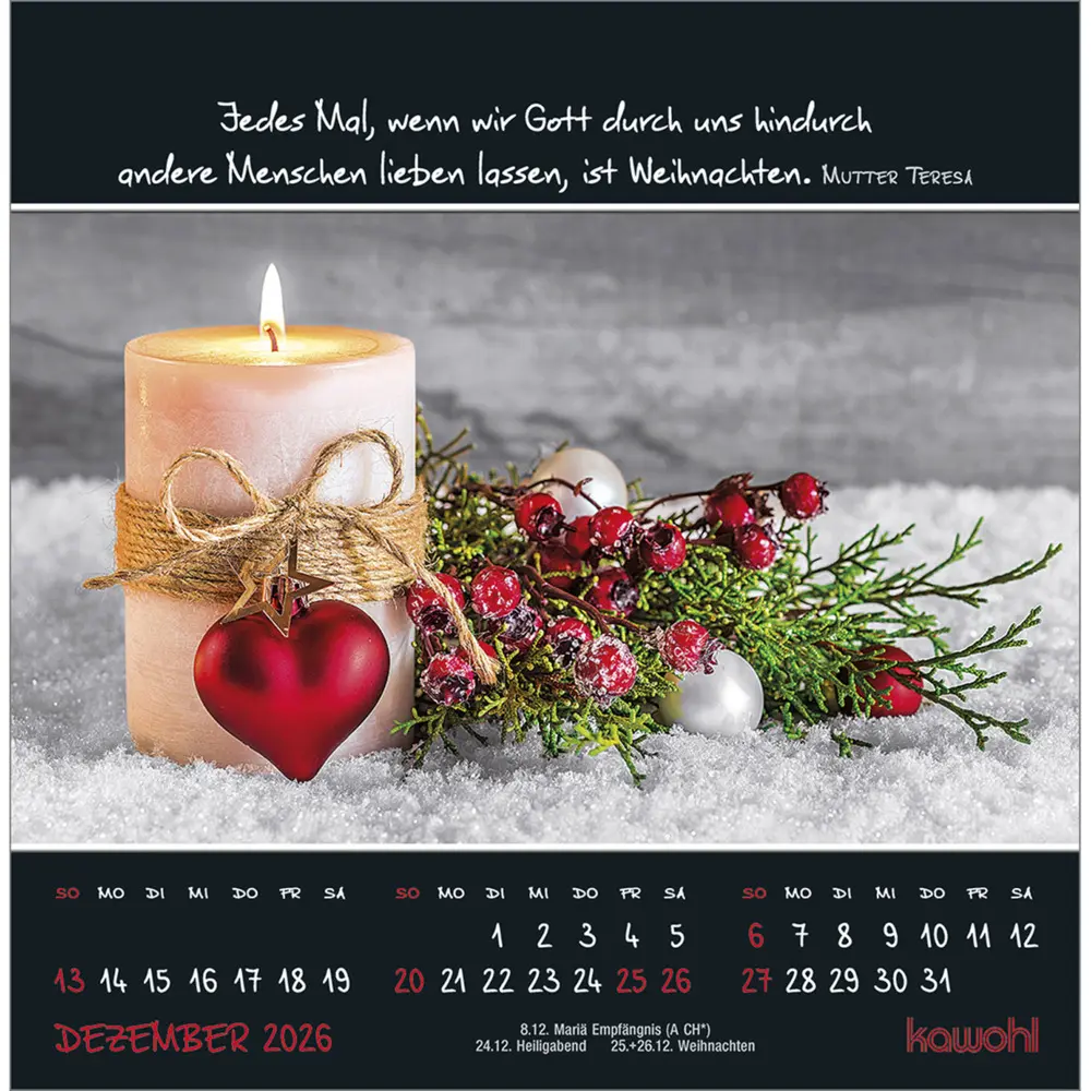 Bild: 9783754815267 | Kleine Wunder sehen 2026 | Postkarten-Kalender mit christlichen Texten