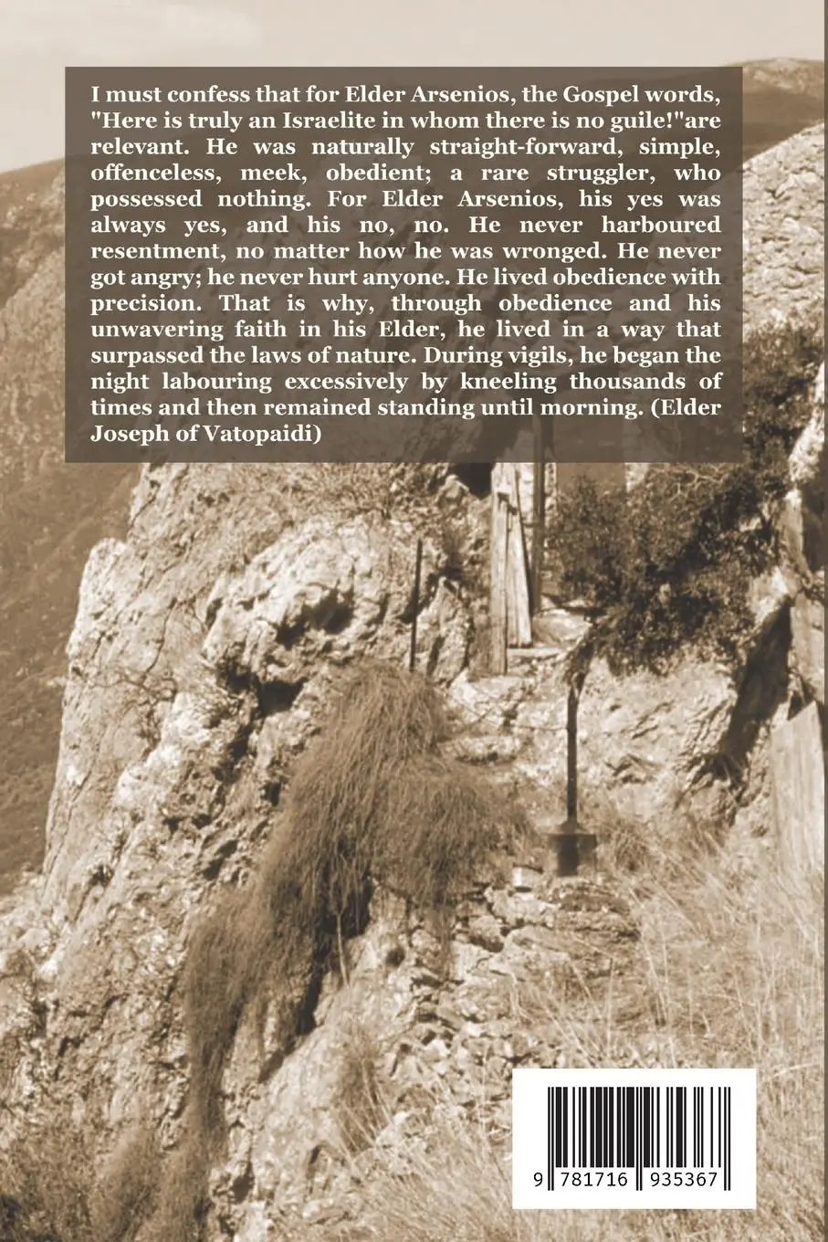 Rückseite: 9781716935367 | Elder Arsenios the Cave - dweller (1886 - 1983) | Dionysiatis | Buch