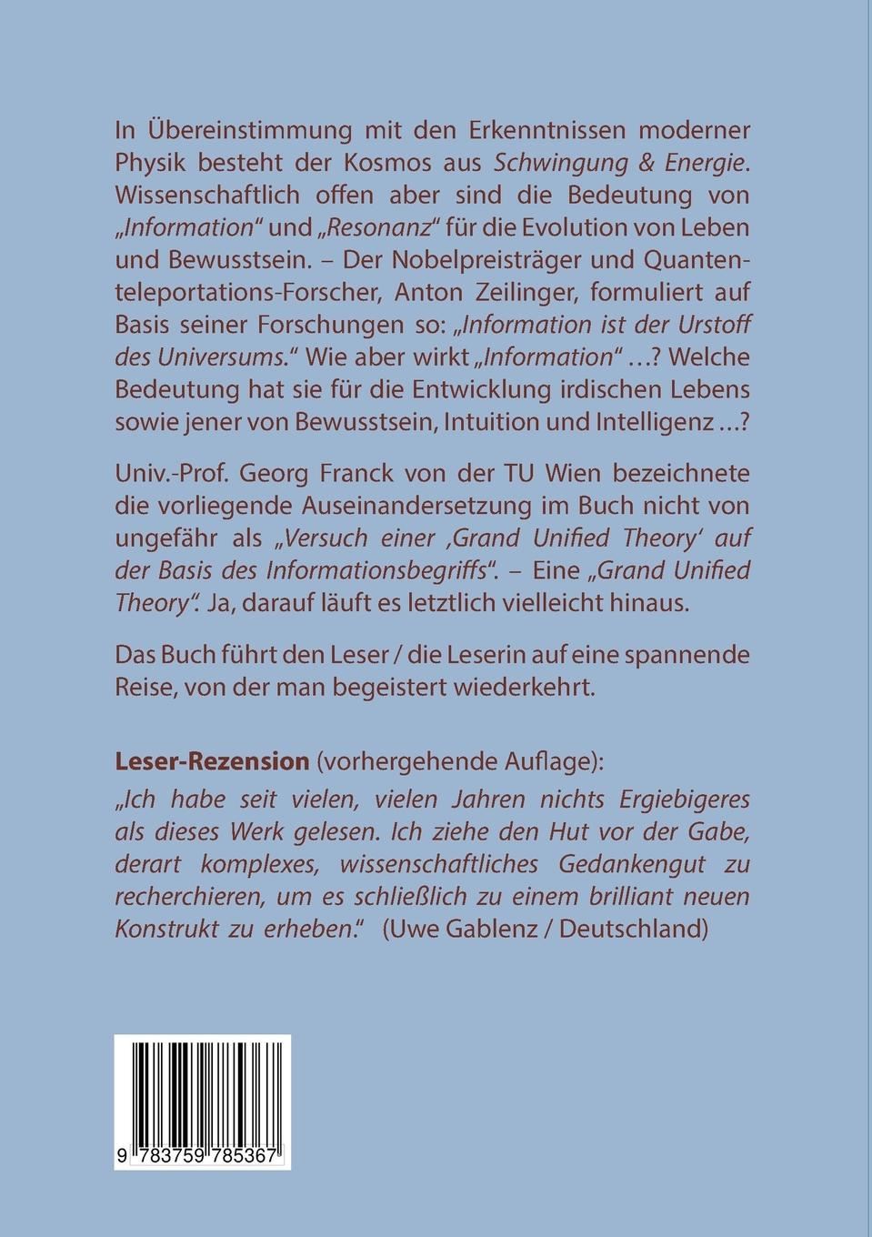 Rückseite: 9783759785367 | In-forma-tion / Band 1 | Klaus Podirsky | Taschenbuch | 200 S. | 2024