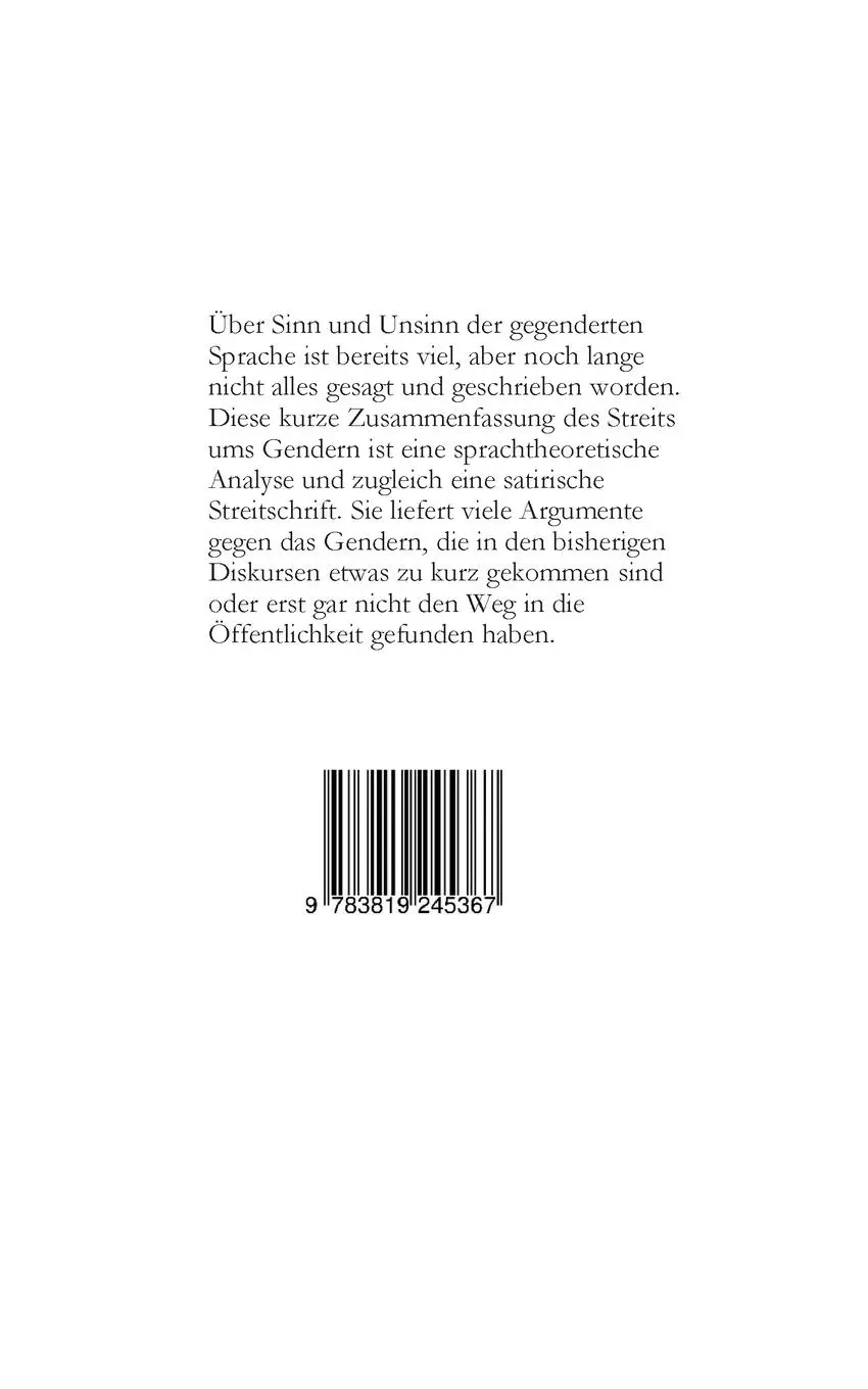 Rückseite: 9783819245367 | Auf Genitalien fixiert | Volker Vogelbach | Taschenbuch | 324 S.