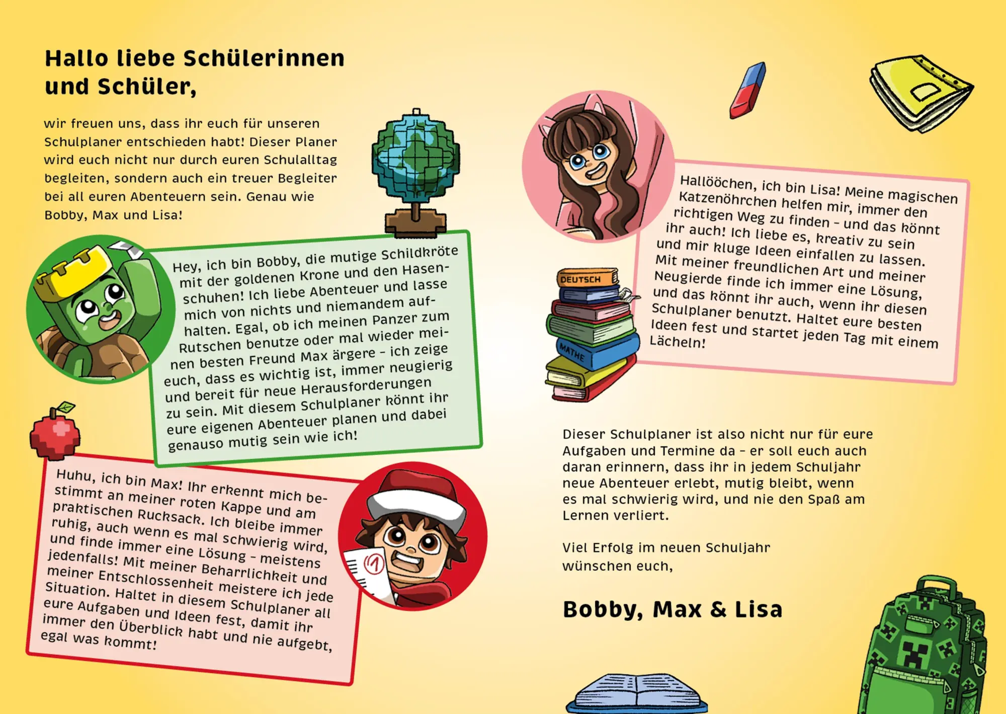 Bild: 9783960965367 | Bobby &amp; Max - Schulplaner 2025/2026 | von Bobby &amp; Max | Bobby &amp; Max