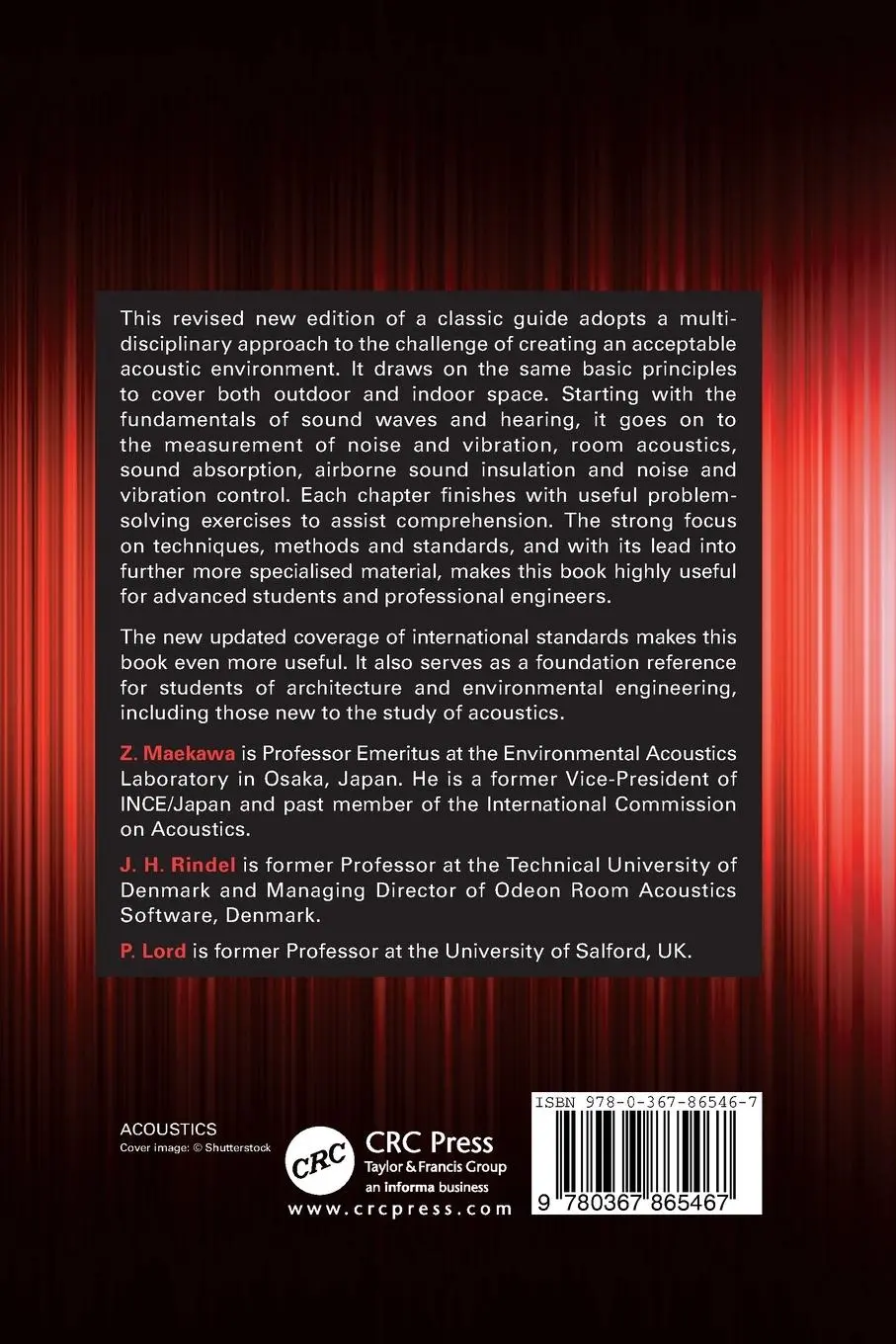 Rückseite: 9780367865467 | Environmental and Architectural Acoustics | Z. Maekawa (u. a.) | Buch
