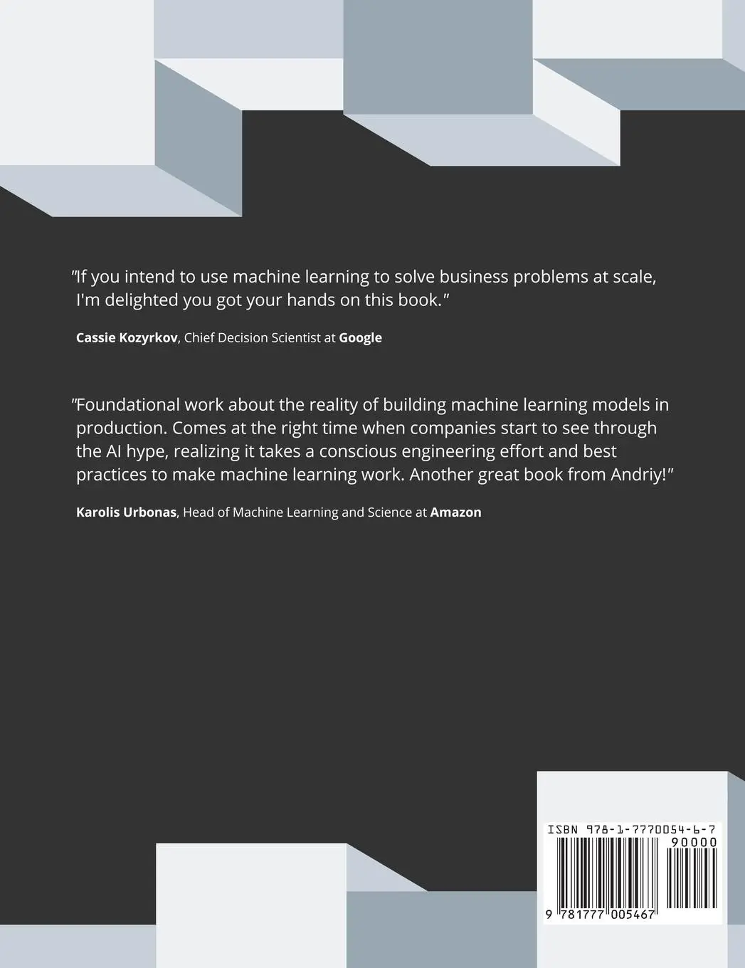 Rückseite: 9781777005467 | Machine Learning Engineering | Andriy Burkov | Buch | Englisch | 2020