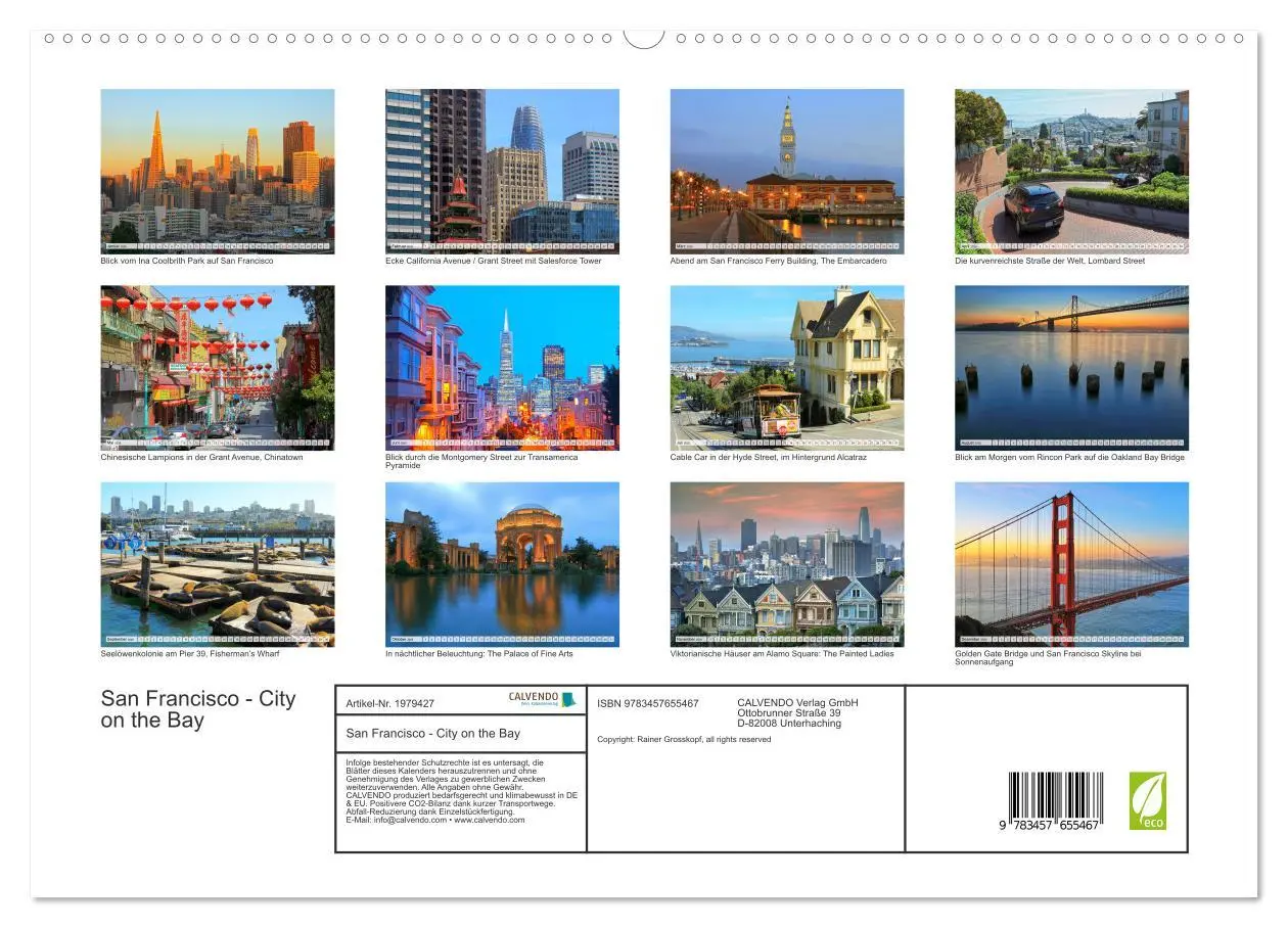 Bild: 9783457655467 | San Francisco - City on the Bay (hochwertiger Premium Wandkalender...