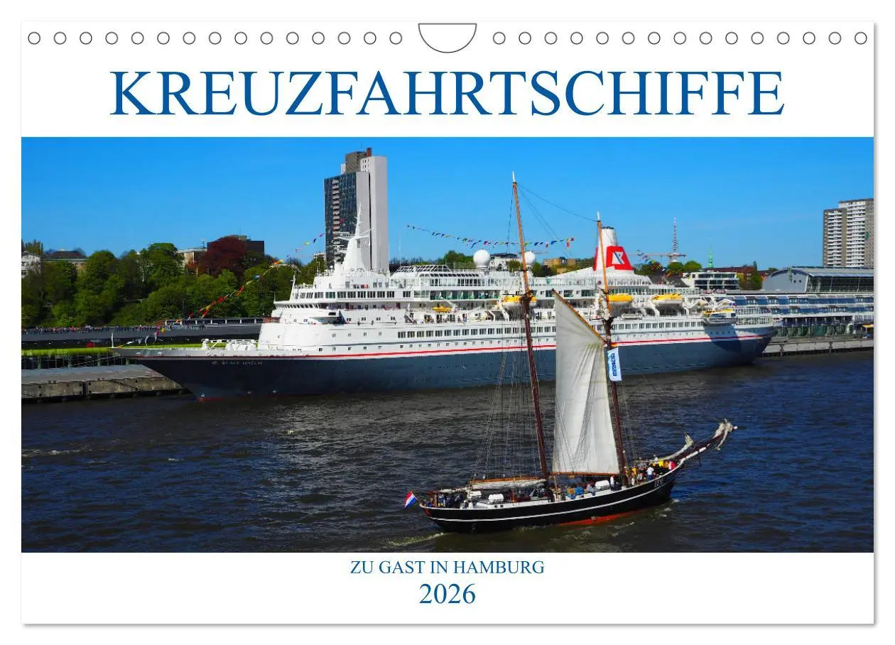 Cover: 9783457895467 | Kreuzfahrtschiffe zu Gast in Hamburg (Wandkalender 2026 DIN A4...