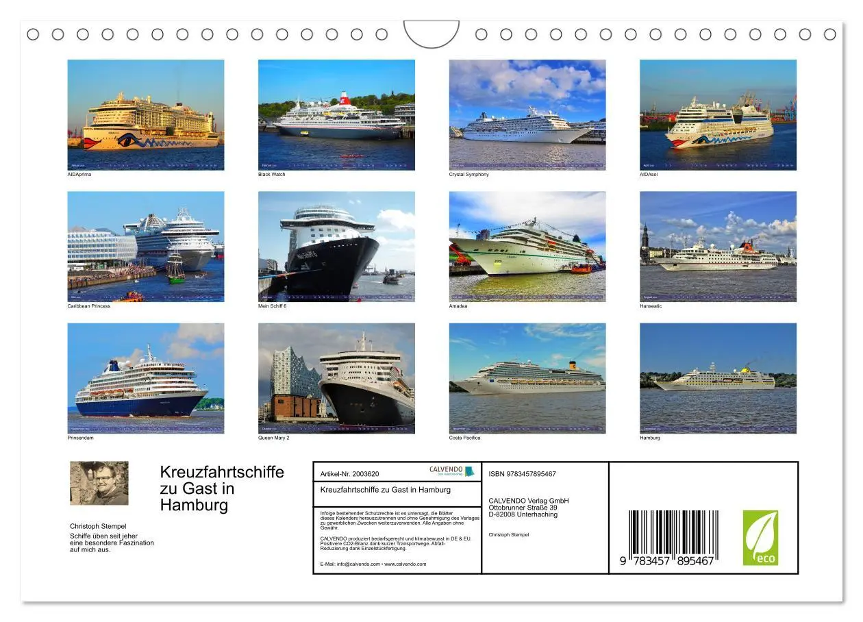 Bild: 9783457895467 | Kreuzfahrtschiffe zu Gast in Hamburg (Wandkalender 2026 DIN A4...