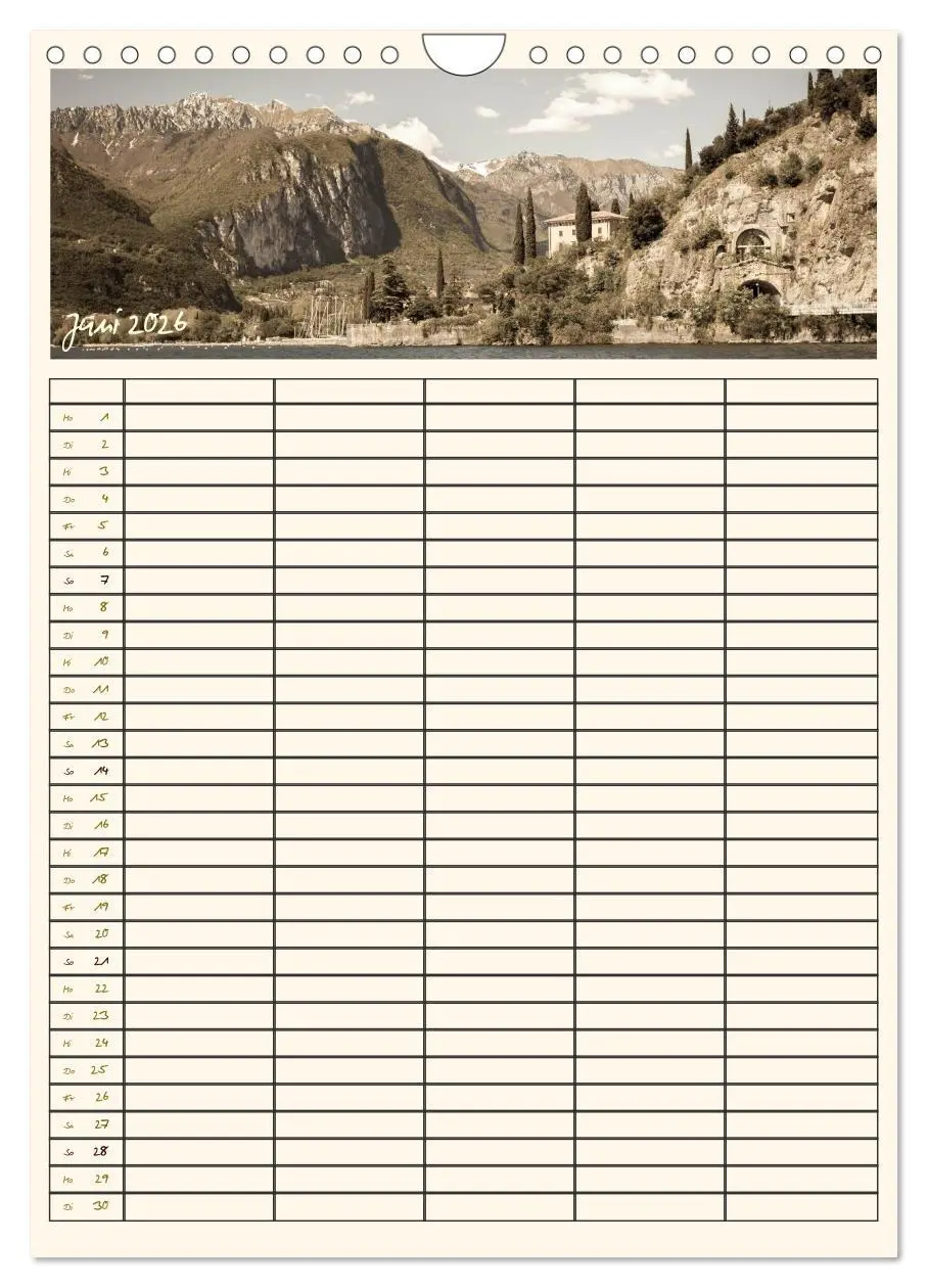 Bild: 9783516435467 | Der Gardasee im Norden - Familienplaner 2026 (Wandkalender 2026 DIN...