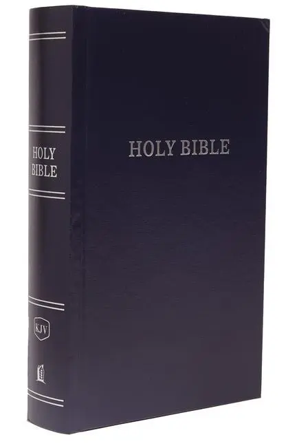 Cover: 9780718095567 | KJV, Pew Bible, Large Print, Hardcover, Blue, Red Letter Edition