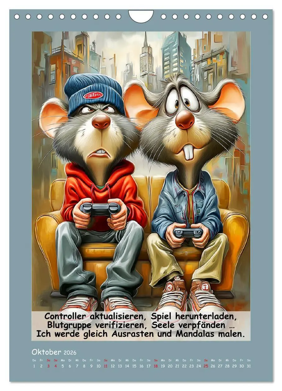 Bild: 9783516735567 | Rattige Jungs. Trockener, böser Stadtratten-Humor (Wandkalender...