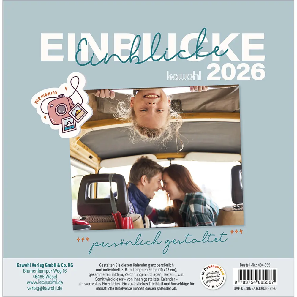 Bild: 9783754885567 | Einblicke 2026 | Kalender zum Selbergestalten | Kalender | 14 S.