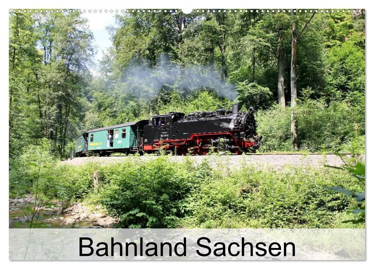 Cover: 9783457945667 | Bahnland Sachsen (Wandkalender 2026 DIN A2 quer), CALVENDO...